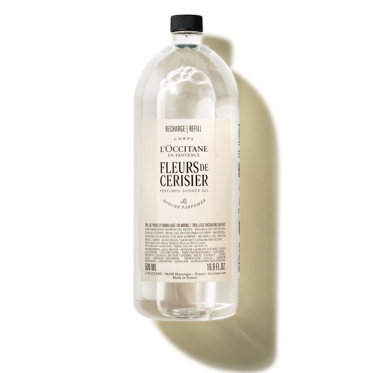 Fleurs de Cerisier shower gel refill 500ML