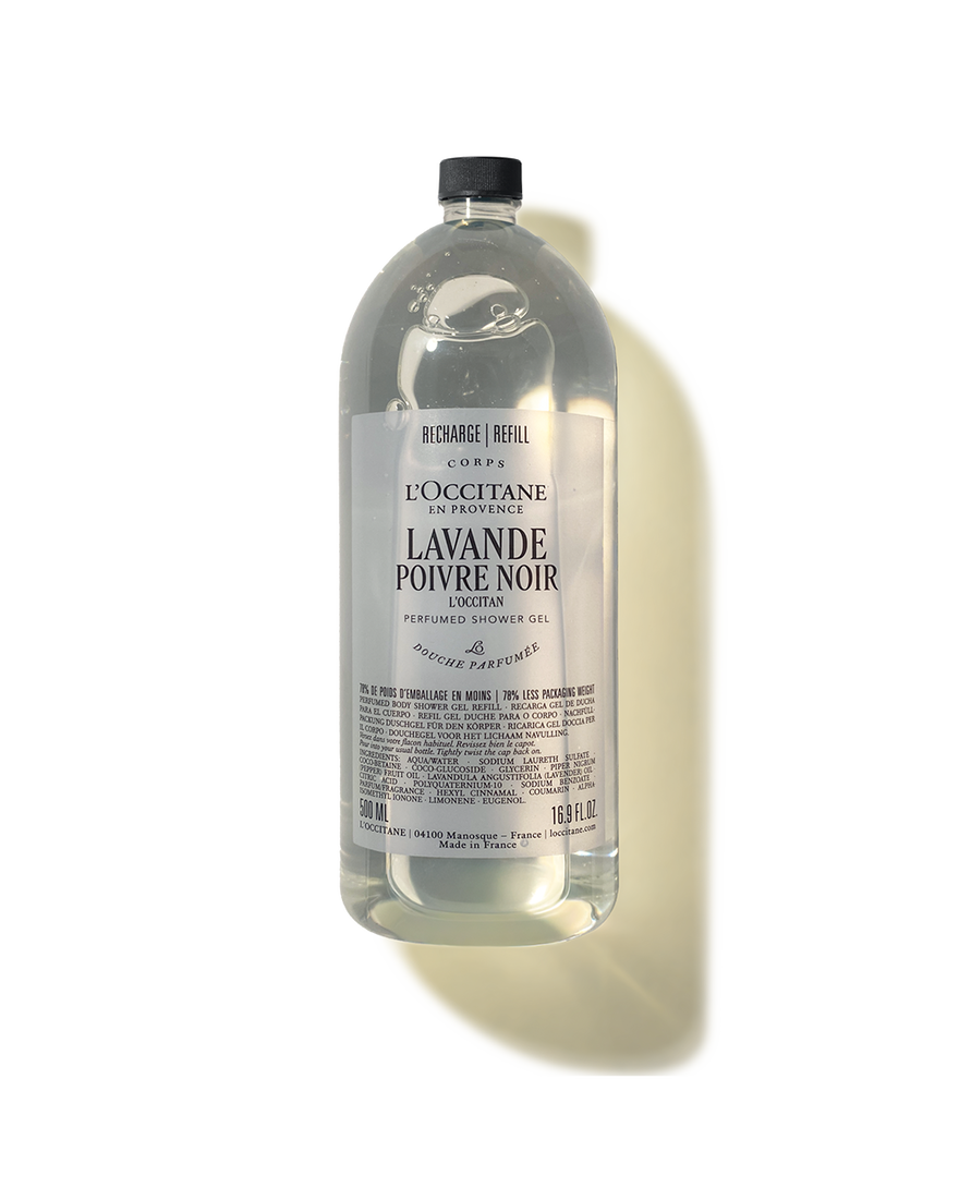 Rezerva gel de dus parfumat Lavande Poivre Noir (L'Occitan)